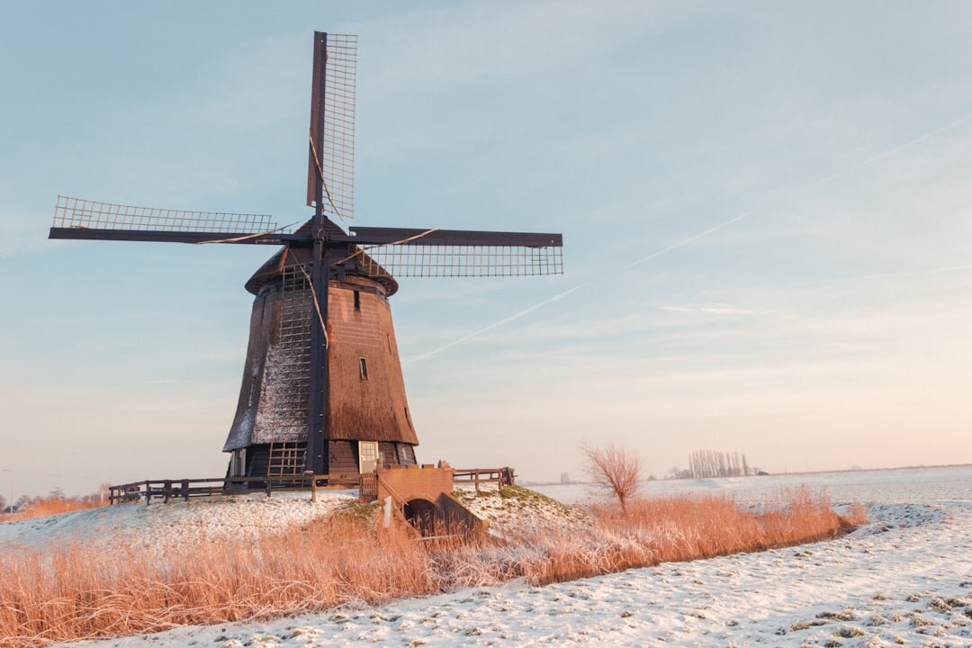 dutch windmill landscape