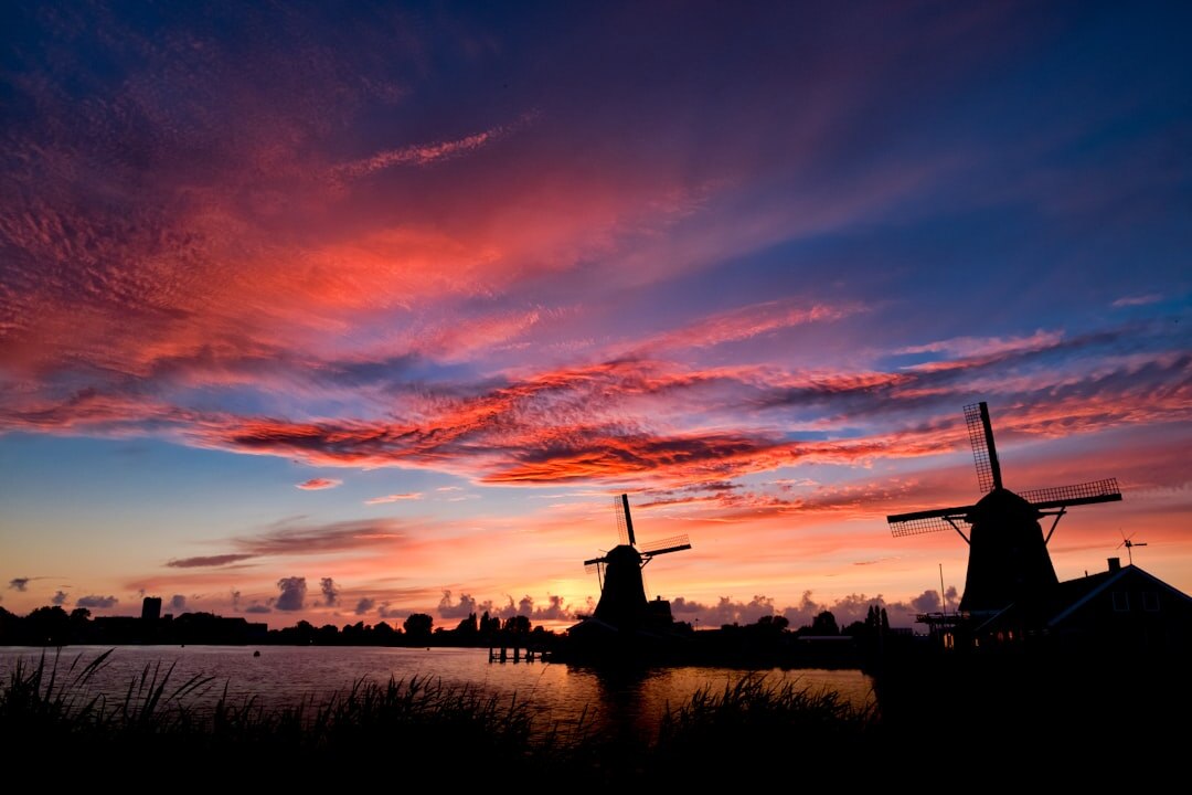 dutch windmill landscape
