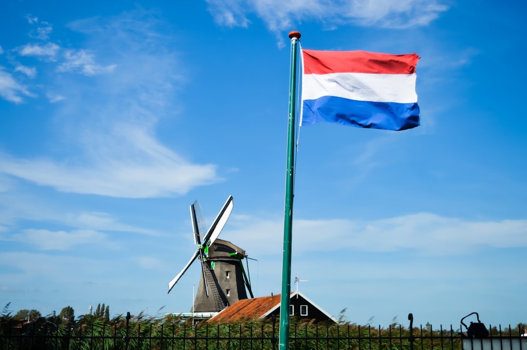 dutch windmill landscape